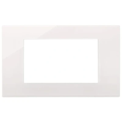 Immagine di Vimar 30654.40 serie Linea Placca 4 moduli, tecnopolimero, Reflex bianco