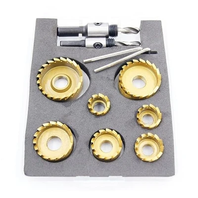 Immagine di LAIWEI M35 Set di 7 frese a tazza in metallo, seghe tazza, dimensioni: 16 18 20 22 28 30 32 35 mm, per foratura metalli