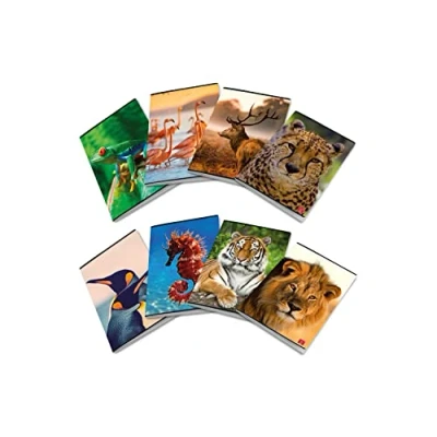Immagine di Pigna ANIMAL, Maxi Quaderni A4 Righe 0A Prima/Seconda Elementare, Confezione da 10 Pezzi