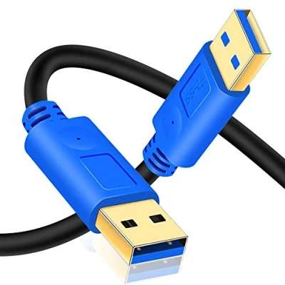 Immagine di Hanprmeee Cavo USB 3.0 Maschio a Maschio, 5Gbps per Dischi Rigidi, Altoparlanti, Computer, Lettore Blu Ray, DVD, Raffreddamento PC Portatile(10Ft)