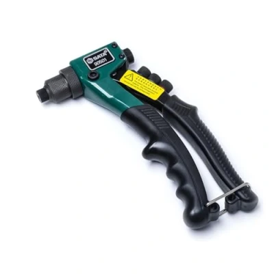 Immagine di SATA Pistola rivettatrice ST90501SC da 8 pollici, con un corpo in acciaio resistente e manico gomma caricato a molla che espelle automaticamente gli steli del rivetto