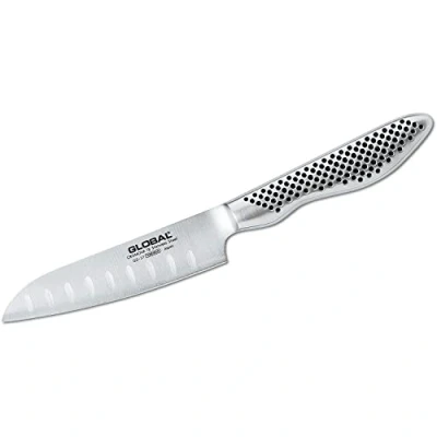 Immagine di Global Knives GS 57 Coltello Santoku scanalato con lama da 11 cm, in acciaio INOX CROMOVA 18