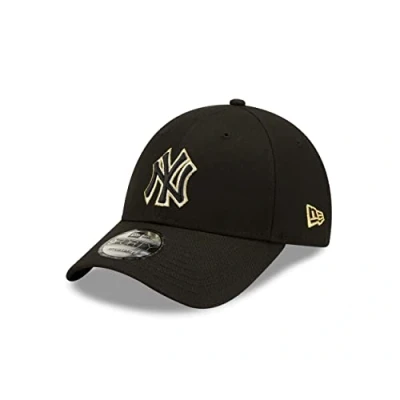 Immagine di New Era York Yankees MLB cap Fanaccessoire Basecap Kopfbedeckung Snapback gebogener Schirm Schwarz One Size