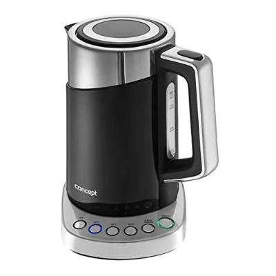 Immagine di RK3171 Concept bollitore con temperatureinstellung, cool Touch, in Acciaio inox, 1,7 L, 2200 W, Filtro Anti calcare, funzione Keep Warm, Inossidabile, 1.7 litri, colore: nero