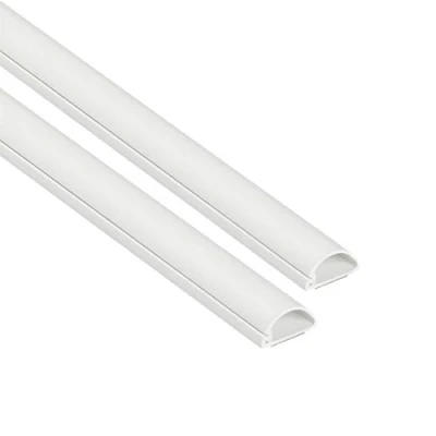Immagine di D Line 1D2010W 2PK Passacavi, Canalina Copricavi, Nascondi Cavi 2x 20mm (Larghezza) x 10mm (Altezza) 1m Lunghezze (2 metro) Bianco