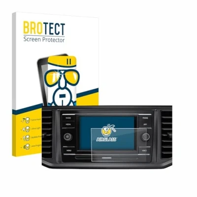 Immagine di brotect Pellicola Protettiva Vetro per Volkswagen Crafter Composition Colour 2022 Protezione Schermo [Durezza Estrema 9H, Chiaro]