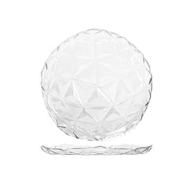 Immagine di PASABAHCE Estrella Set 6 Piatti Piani in Vetro, 28cm, Trasparenti, Design Moderno ed Elegante, 2981801