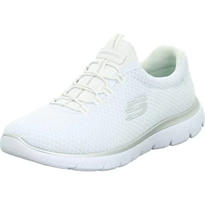 Immagine di Skechers Summits Top Player, Scarpe da ginnastica Donna, White Mesh Silver Trim, 37.5 EU