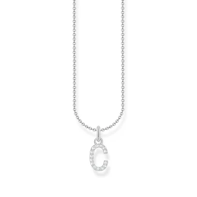 Immagine di Thomas Sabo Collana con lettera C, in argento Sterling 925 zirconi, Argento, KE2242 051 14