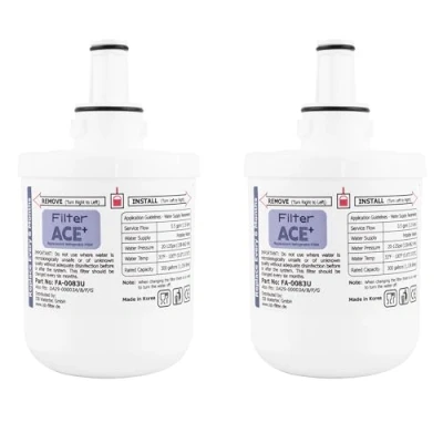 Immagine di ACE+ FA 0083U 2x Filtri acqua compatibili con Samsung DA29 00003G, HAFIN2/EXP, 00003F, HAFIN1/EXP, HAFIN per frigorífero Replacement Refrigerator Filter