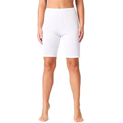 Immagine di Bellivalini Donna Pantaloni sopra Il Ginocchio Seta e Viscosa BLV50 268 (Bianco, XL)