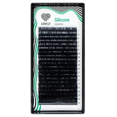 Immagine di Lovely Ciglia singole per l&#039;allungamento professionale delle ciglia, 20 file di piegatura C D &amp; L da 0,10 mm, 6 a 15 mm (piegatura C, 12 mm)