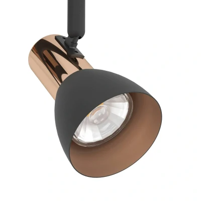 Immagine di EGLO Faretto da soffitto Barnham LED, lunghezza 78 cm, nero/rame