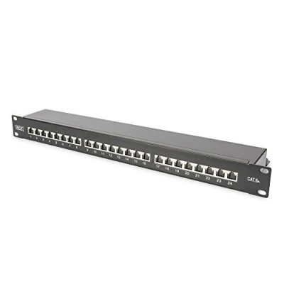 Immagine di Digitus Patch Panel 24 Porte Patchpanel di rete 483 mm (19) CAT 6A, 6A/7 1 U Nero