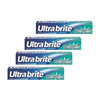 Immagine di Ultra Brite Dentifricio Bianchezza, Freschezza Denti bianchi e brillanti Confezione da 4 x 75 ml