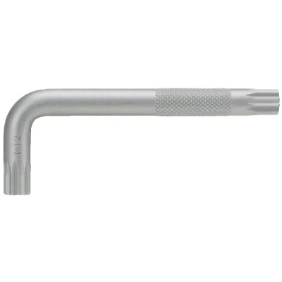 Immagine di KS TOOLS 151.4108 Cacciavite ad angolo Multidentata esterna, Poligonale incassata 55, 140mm M16 zigrinato