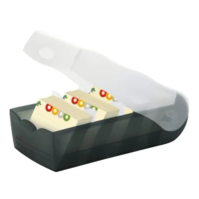Immagine di HAN CROCO 998 633 Schedario Nero Numero max. di schede: 500 Schede DIN A8 orizzontale incl. 100 cartoncini a righe