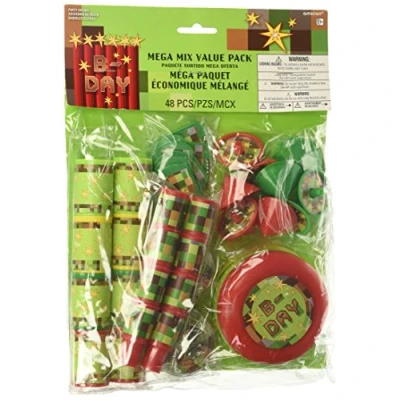 Immagine di amscan Pixelated Value Favour Pack 48 PCS TNT Confezione da Pezzi, Verde