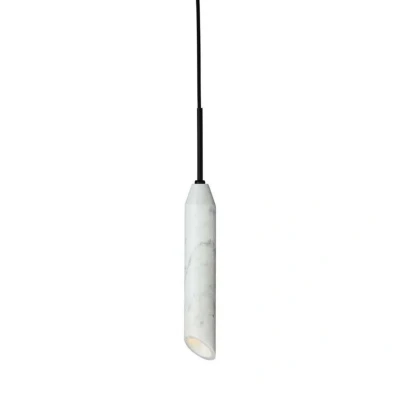 Immagine di DESIGN BY US Lampada a sospensione Marble Art, bianco, marmo di Carrara, altezza 30 cm