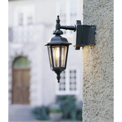 Immagine di Konstsmide Pallas Down 519 750 Lampada da parete per esterno a risparmio energetico, LED (monocolore) E27 60 W Nero