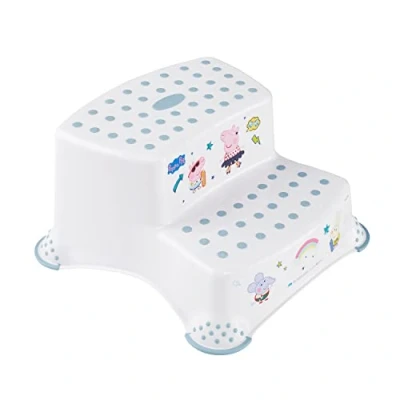 Immagine di keeeper Scaletta a Due Gradini &quot;Peppa Pig&quot;, Da 3 14 Anni circa, Funzione Antiscivolo, Igor, Nordic White (Bianco)