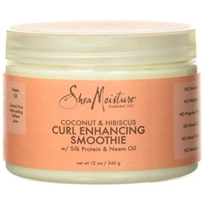 Immagine di Shea Moisture, Maschera per capelli ricci con proteine della seta e olio di nim, Profumo: Cocco Ibisco, 340 g