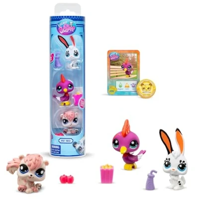 Immagine di Littlest Pet Shop Bandai Confezione da 3 Park Pets BF00598 Set di Animali domestici, Accessorio, Carta collezione e codice virtuale, Generazione 7, domestici #99, #100, #101, Bambini 4