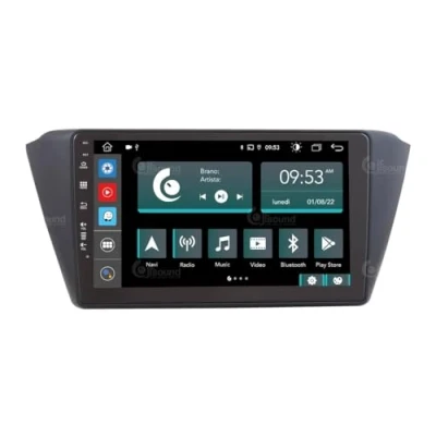 Immagine di Autoradio Custom Fit per Skoda Fabia 2015 Android GPS Bluetooth WiFi Dab USB Full HD Touchscreen Display 9&quot; processore 8core e comandi vocali!