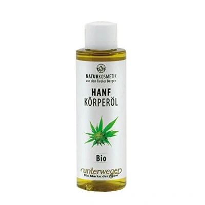 Immagine di Unterweger olio per corpo di canapa biologico pelli esigenti e sensibili, 150 ml BIOCOSMETICO con da coltivazione biologica (AT BIO 301)