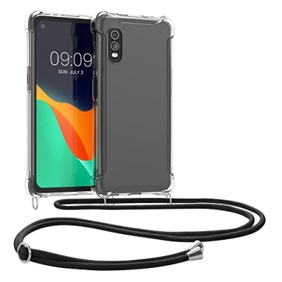 Immagine di kwmobile Custodia Compatibile con Samsung Galaxy Xcover Pro Cover Back Case in Silicone TPU Protezione Smartphone Cordino trasparente