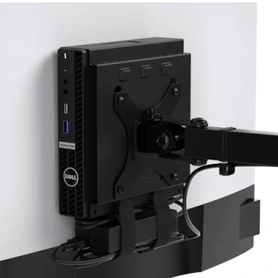 Immagine di HumanCentric Doppia custodia VESA compatibile con Dell OptiPlex Micro Form Factor Case Mount per braccio del computer adatto a MFF 3040, 3046, 3050, 3060, 3070, 3080, 5050, 5060, 5070, 7040,