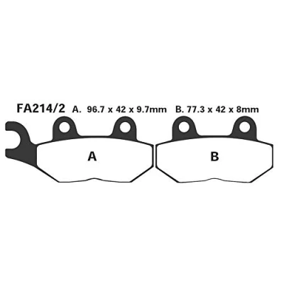 Immagine di EBC Brakes FA214/2HH Kit pastiglie freno