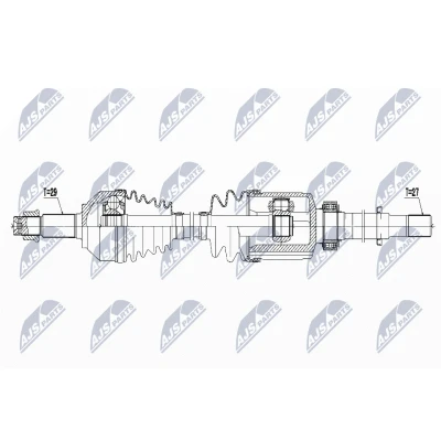 Immagine di NTY NPW NS 062 Albero motore / Semiasse Assale anteriore Dx 968 RENAULT: Koleos I, NISSAN: X Trail