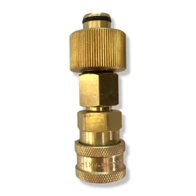 Immagine di M&amp;M Smartek attacco rapido a baionetta da 1/4&quot; per idropulitrici come compatibile con Kärcher lancia schiuma in ottone (Easy!Force TR22#9)