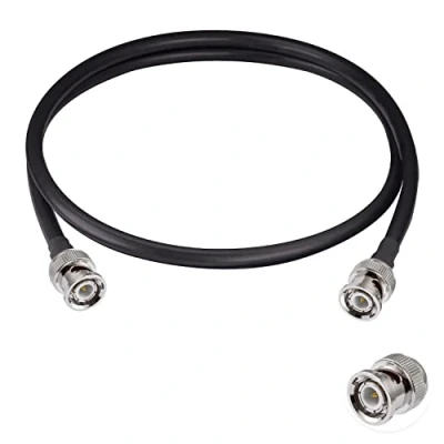 Immagine di Vecys BNC Maschio a cavo 50ohm RG58 RF Coassiale Jumper 3 Piedi/1 m per Antenne Ham Radio Palmare