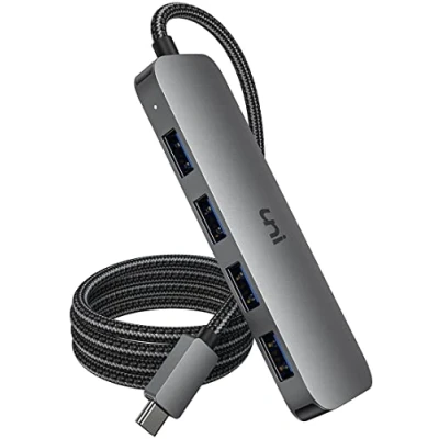 Immagine di Hub da USB C a USB, uni Adattatore Tipo con 4 Porte 3.0, Thunderbolt 3 3.0 Multiporta per MacBook Pro/Air, iPad Pro, Dell, Chromebook e altro