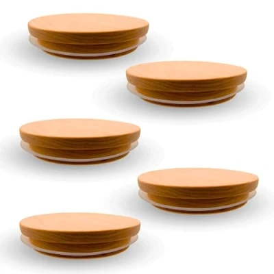 Immagine di Coperchio in legno con Guarnizione Faggio, per Barattolo, Tazza, rotondo (100/88mm x 5)