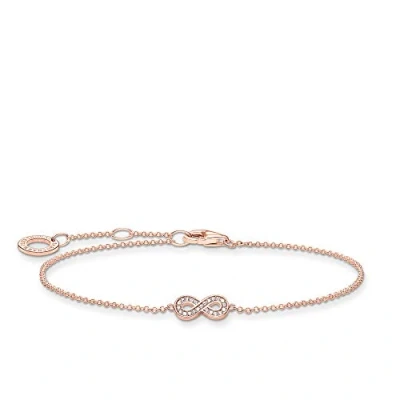 Immagine di Thomas Sabo Bracciale Infinity in Argento Sterling 925 e Argento, Oro Rosa, A2003 416 14 L19v