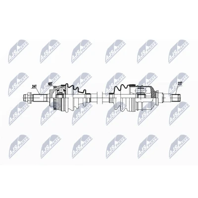 Immagine di NTY NPW TY 178 Albero motore / Semiasse Assale anteriore Sx 638