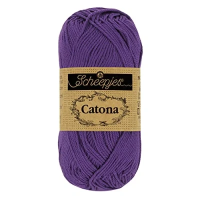 Immagine di Scheepjes Catona Cotone Filato, 521 Deep Violet, 1x25g