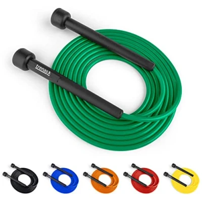 Immagine di trenas Corda per saltare Jump Rope adulti e bambini 3 metri Facilmente regolabile Speed Verde