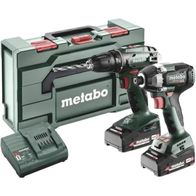 Immagine di Metabo BS+SSD200LTBL 685193000 Trapano Avvitatore a batteria, percussione batteria 18 V 2 Ah Li Ion incl. ricaricabile,