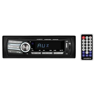 Immagine di Majestic SA 400 BT USB AX Sistema Audio Car con Bluetooth, Lettore MP3/WMA da USB/Micro SD, Telecomando, 100W (25W x 4ch), Nero