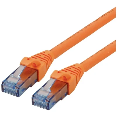 Immagine di Roline 21.15.2778 RJ45 cavo di rete, patch CAT 6A U/UTP 15.00 m Arancione non schermato, Privo alogeni, Ritardante fiamma 1 pz.