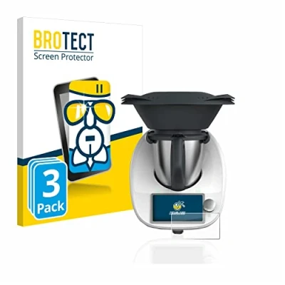Immagine di brotect Pellicola Protettiva Vetro per Vorwerk Thermomix TM6 / BimbyTM6 Protezione Schermo (3 Pezzi) [Durezza Estrema 9H, Chiaro]