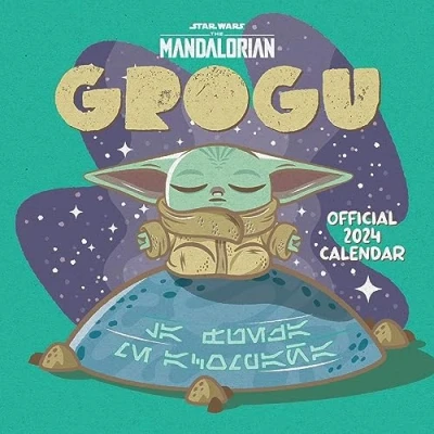 Immagine di The Mandalorian Baby Yoda 2024 Calendar, Month To View Square Wall Official Product