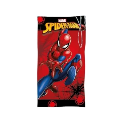 Immagine di Arlis Telo mare Spiderman o asciugamano da bagno Spider Man Marvel 70 x 140 cm in cotone (asciugamano Man)