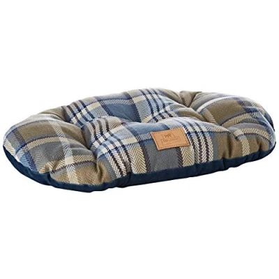 Immagine di Ferplast Cuscino imbottito per cani e gatti SCOTT 45/2, Double face, Scozzese, Soffice velluto, Lavabile, Blu