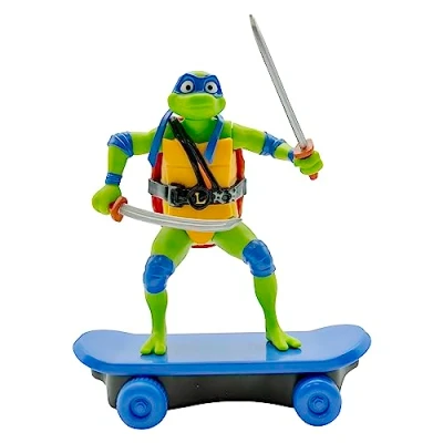 Immagine di TMNT Tortugas Ninja Adolescente Mutante Tortuga Leonardo de Mutant Mayhem Sewer Shredders, Edición Película Giocattoli e Regali per Bambini di 3 Anni o più