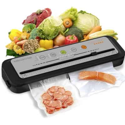 Immagine di MegaWise Conservatore di Cibo Sottovuoto 80kPa Sacchetti e Taglierina Macchina Automatica Per Sigillare Alimenti Modalità Secco Umido Fresco Tutte le Esigenze Conservazione